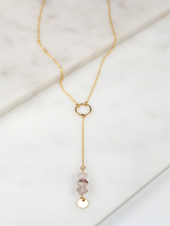 Mossy Amethyst Lariat