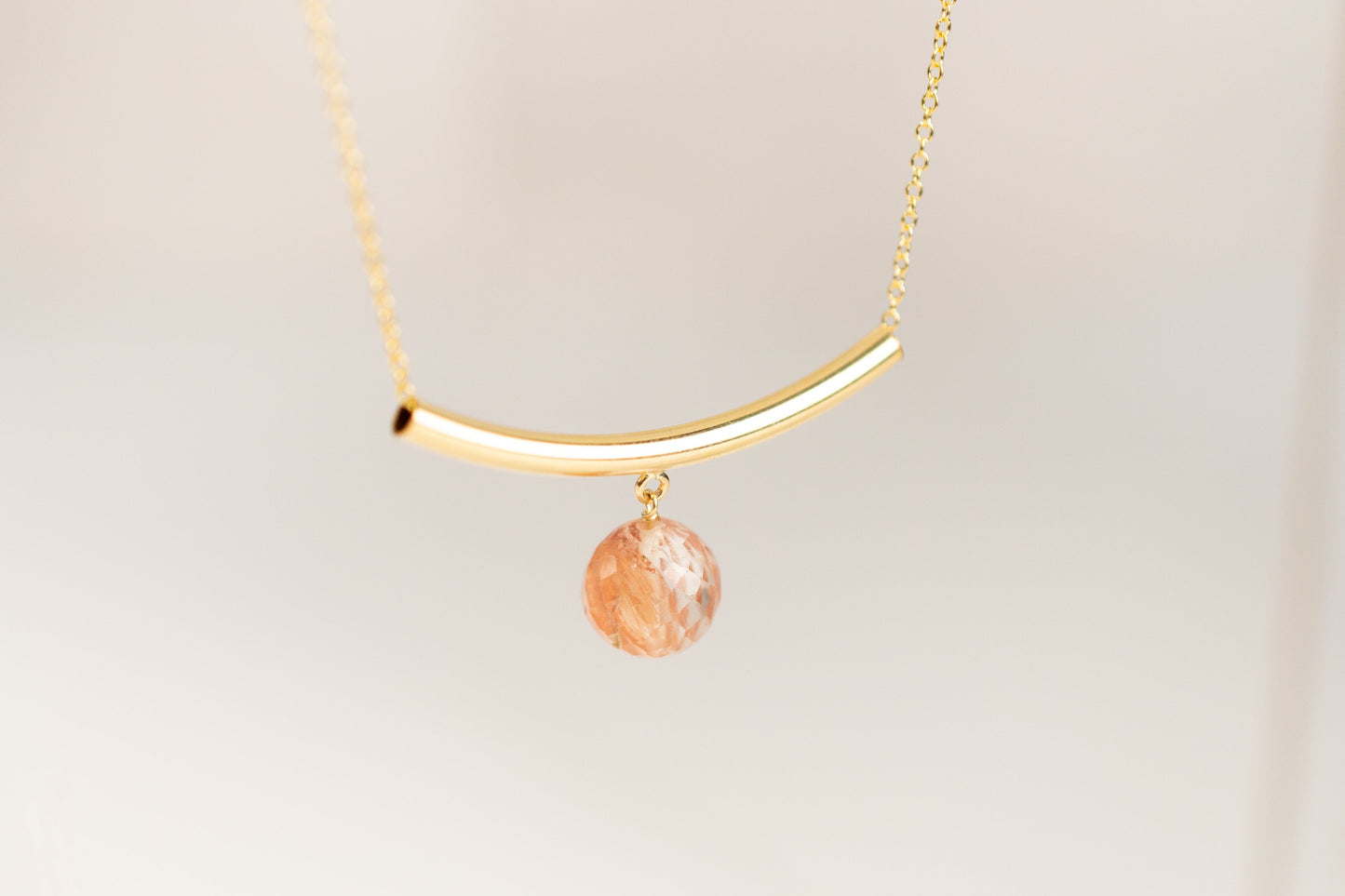 Pink Ferrous Quartz Necklace