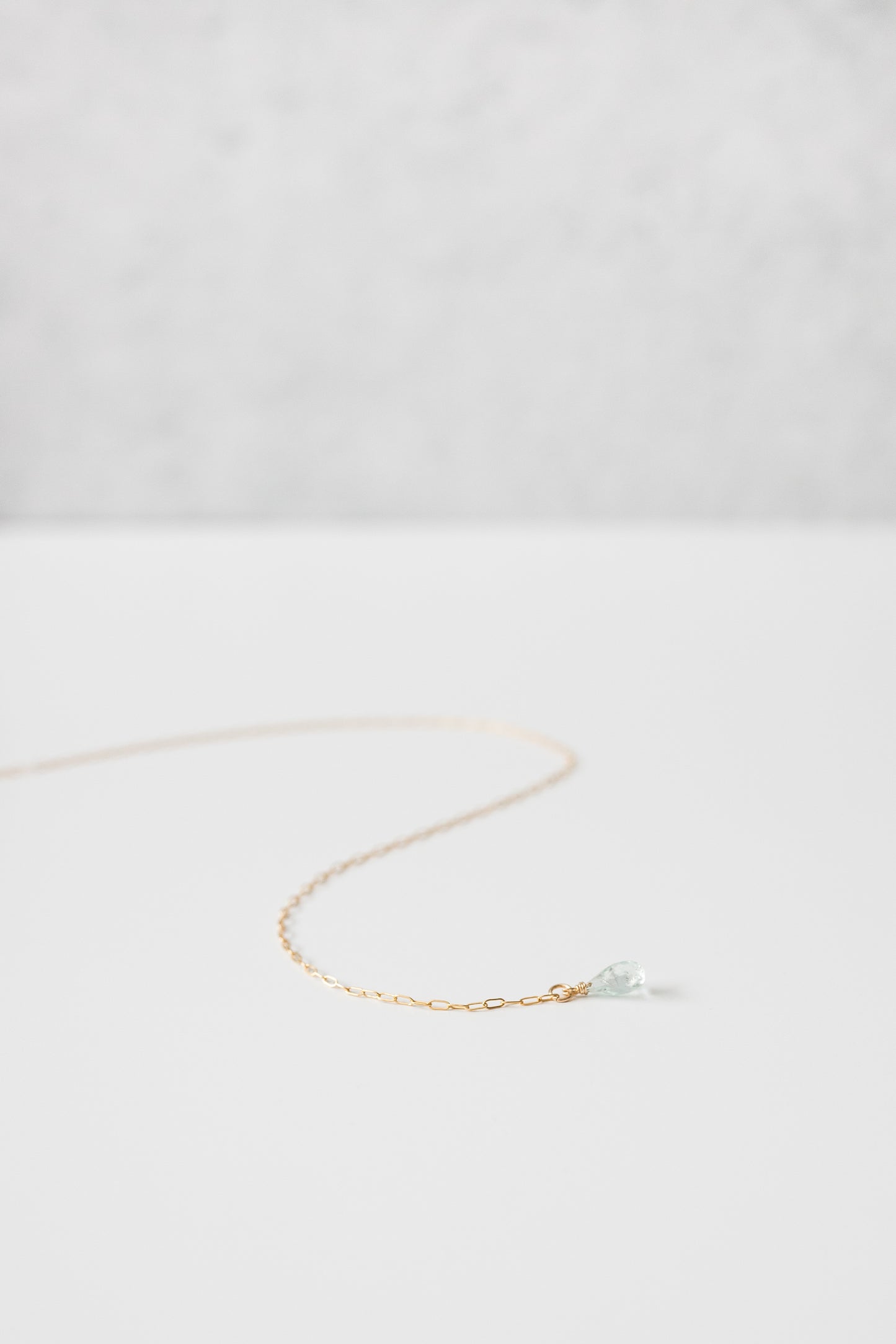 Aquamarine Lariat Necklace