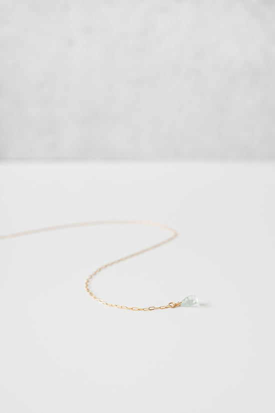 Aquamarine Lariat Necklace