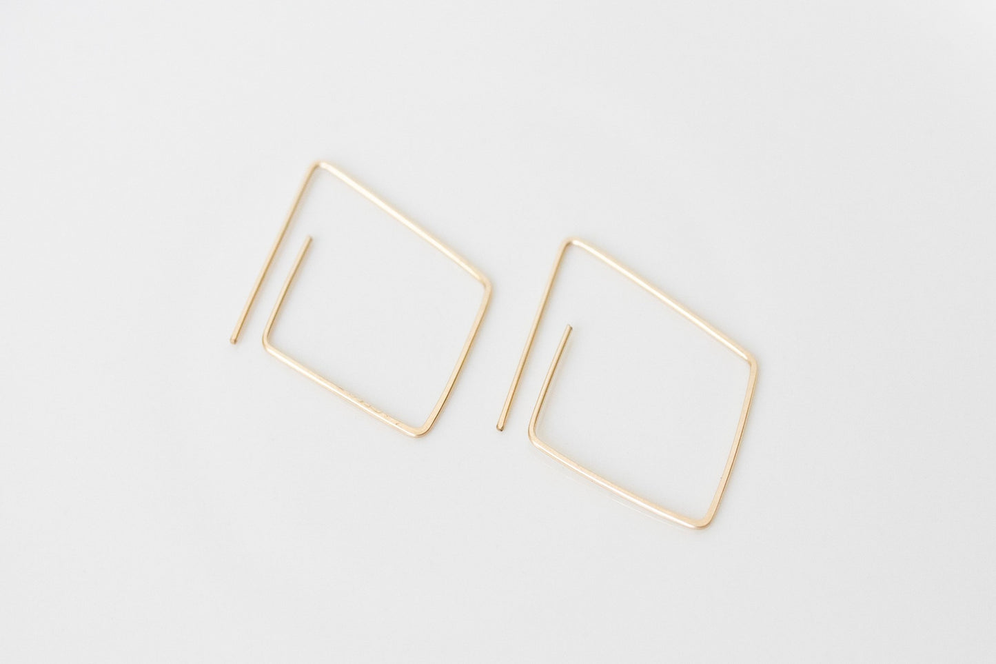 Geo Diamond Hoops