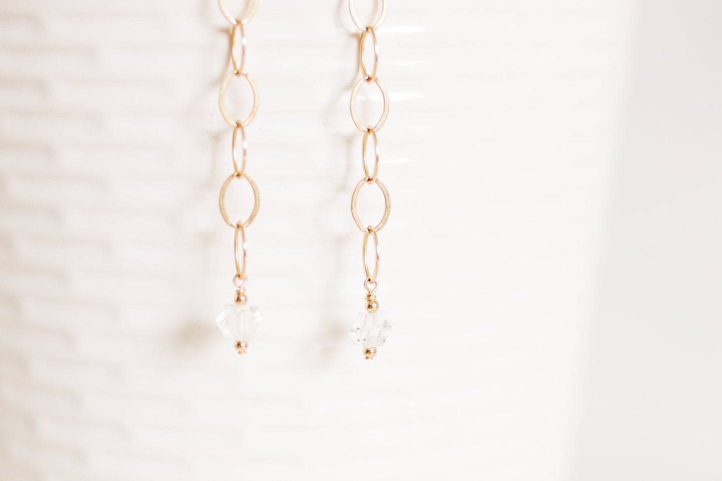 Linked Herkimer Earrings