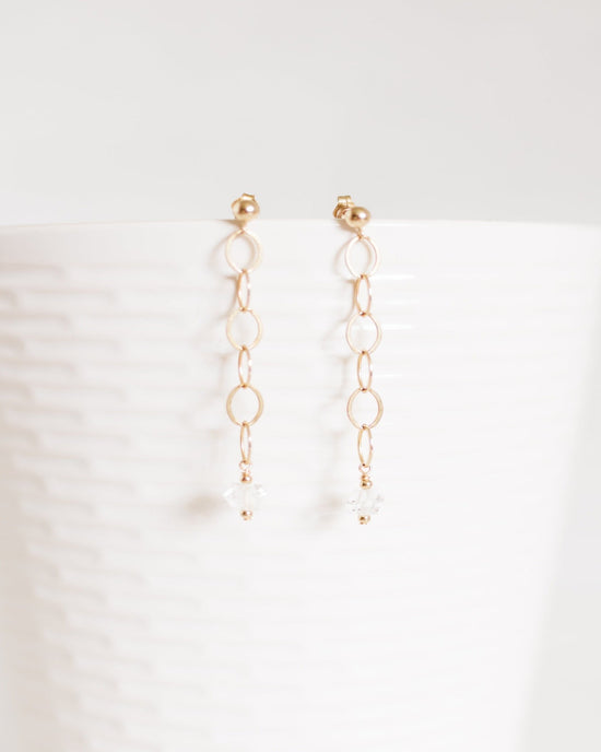 Linked Herkimer Earrings