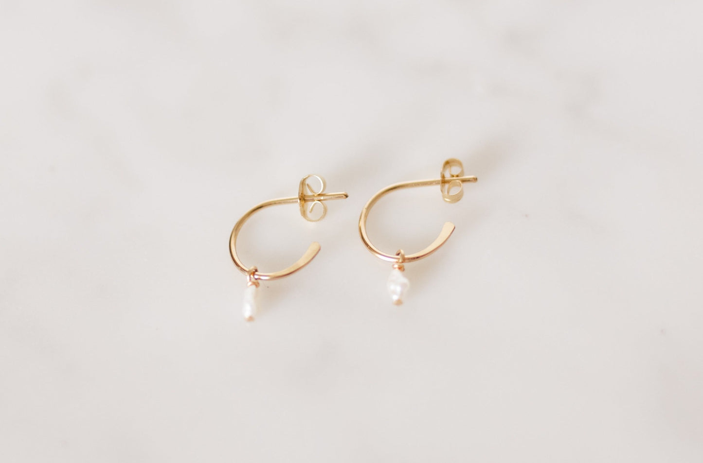 Rice Pearl Hoops