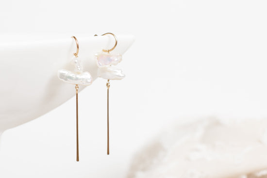 Biwa Pearl Earrings