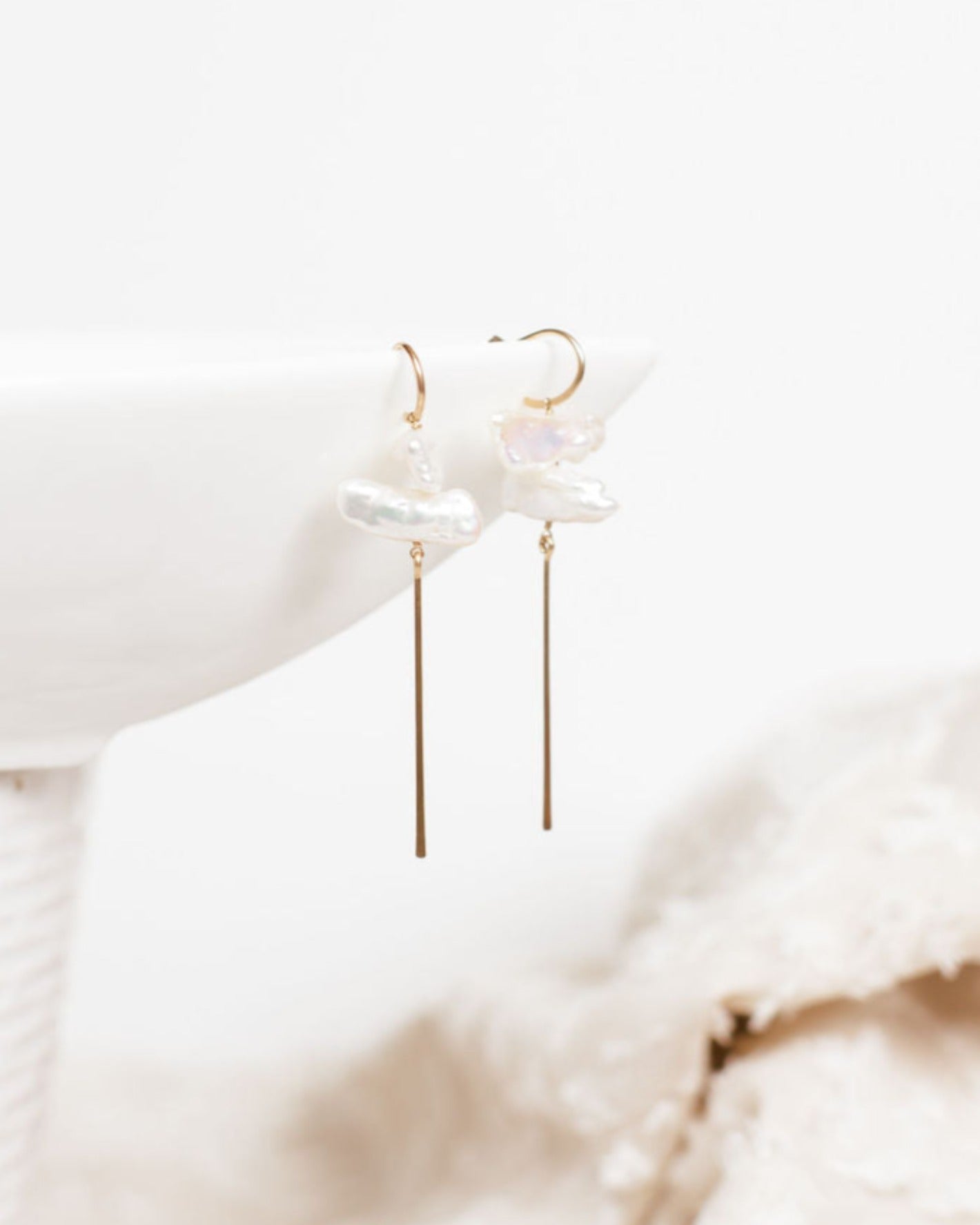 Biwa Pearl Earrings