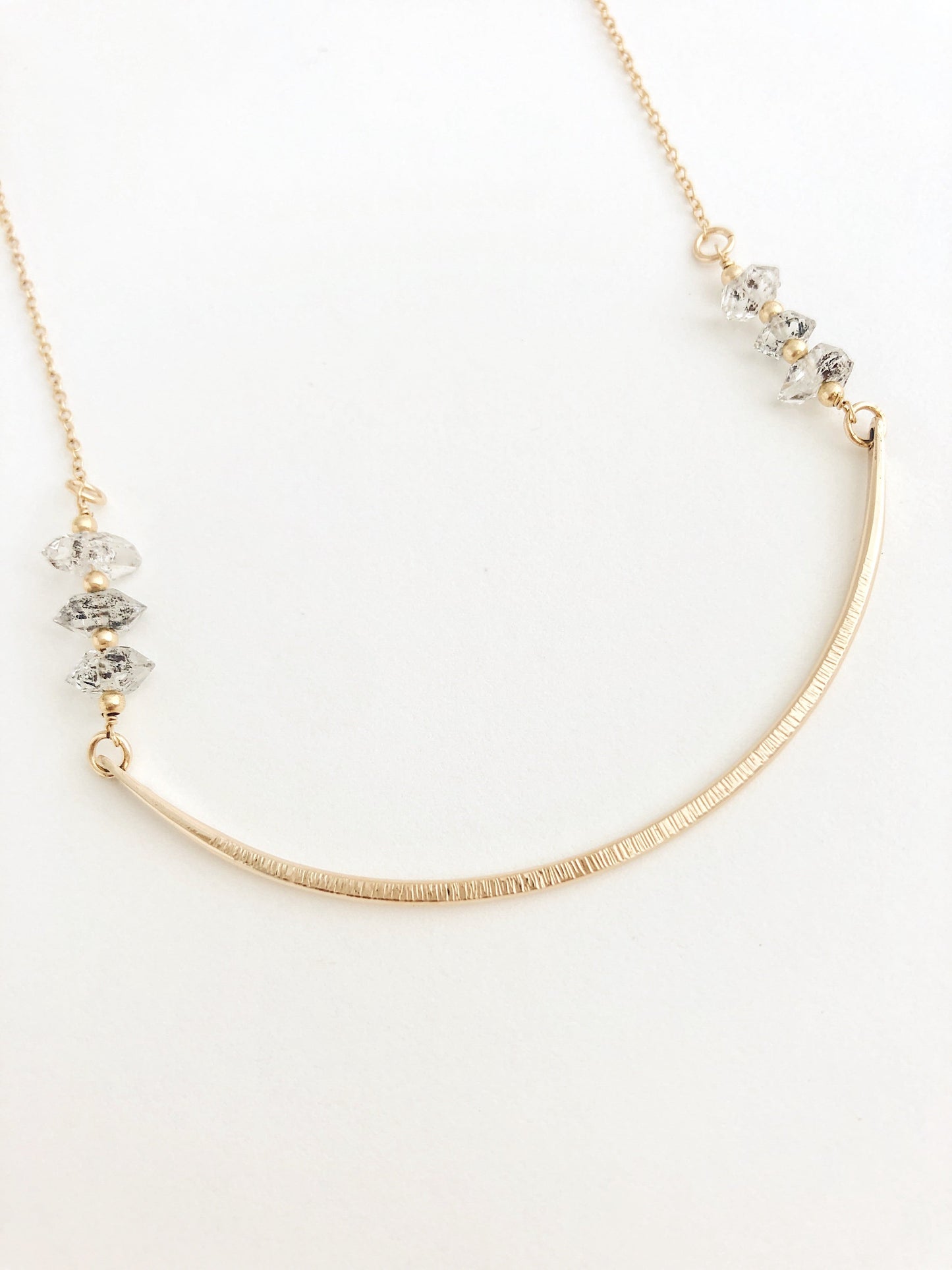 Herkimer Crescent Necklace