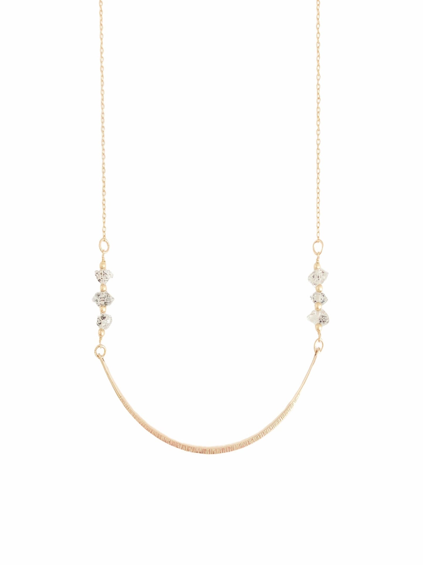 Herkimer Crescent Necklace