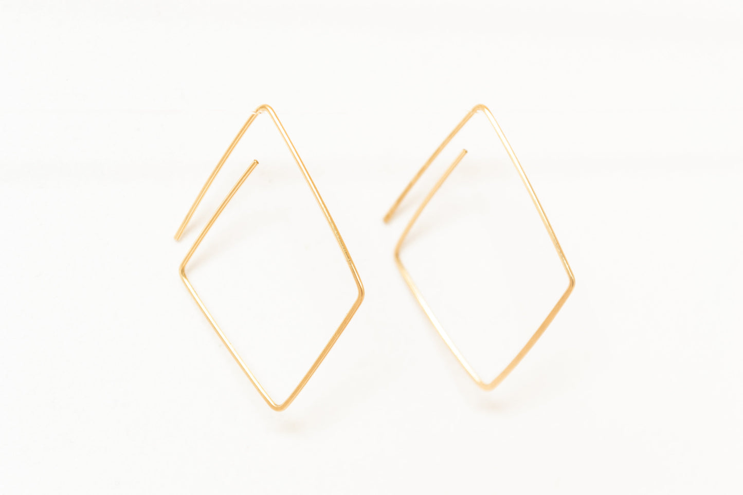 Geo Diamond Hoops