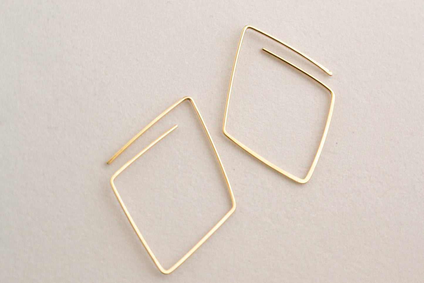 Geo Diamond Hoops