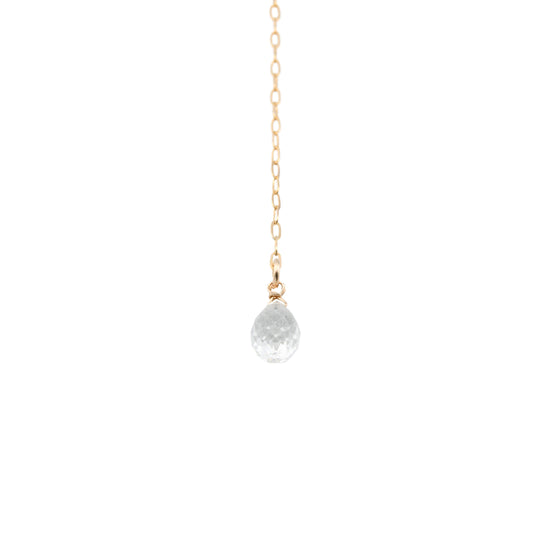 Aquamarine Lariat Necklace