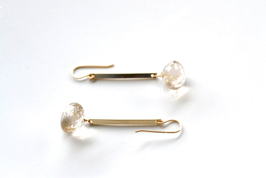 Load image into Gallery viewer, Golden Quartz Earrings
